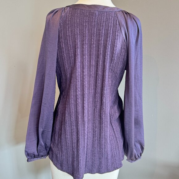 Meadow Rue Anthropologie Plum Blouse Shirt - Picture 2 of 8